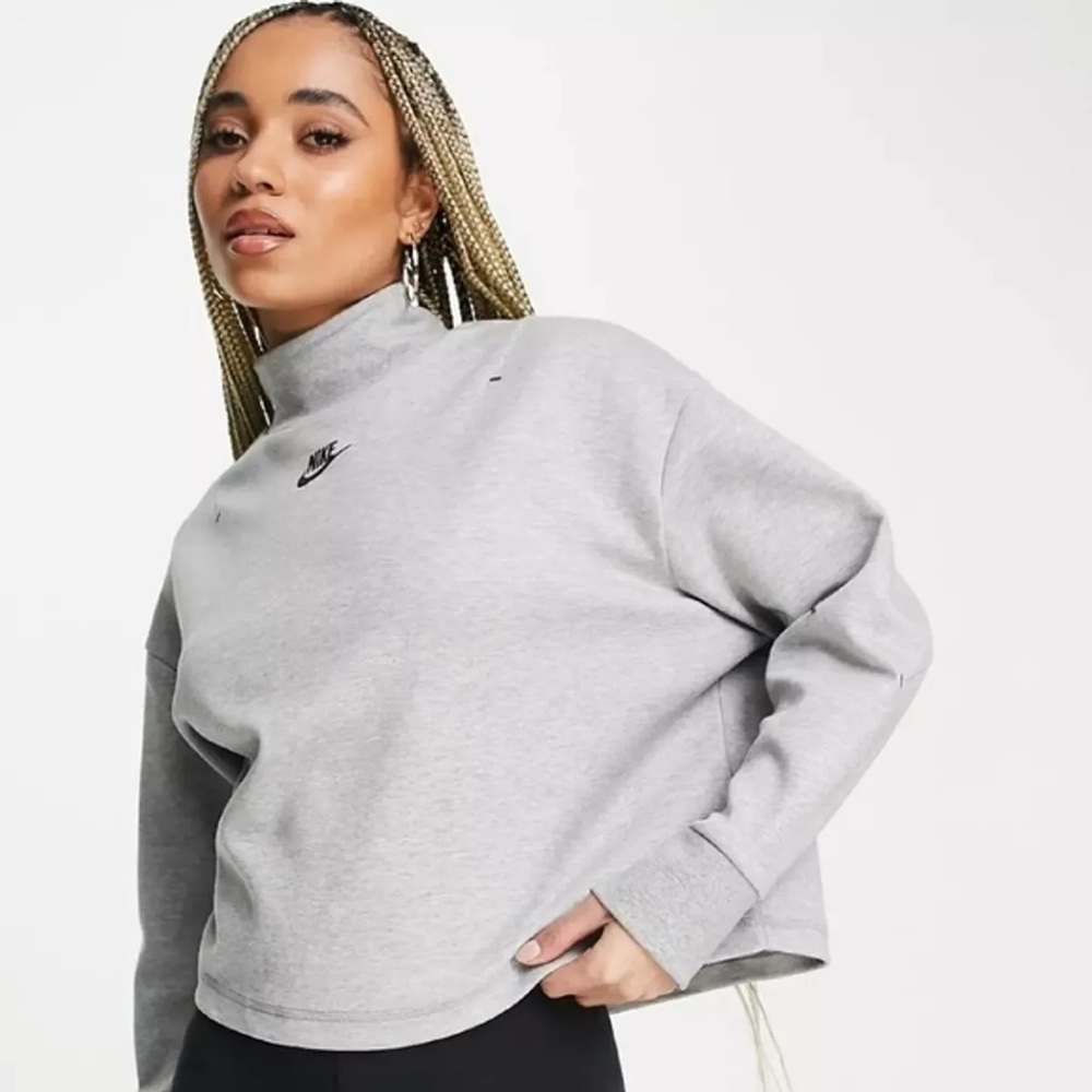 Nike Tech Fleece Turtleneck Sweatshirt in grey size S